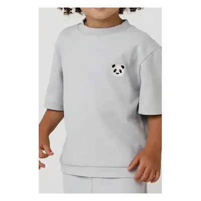 Kojenecké tričko Donsje Jarne T-shirt Panda modrá barva, 4081803