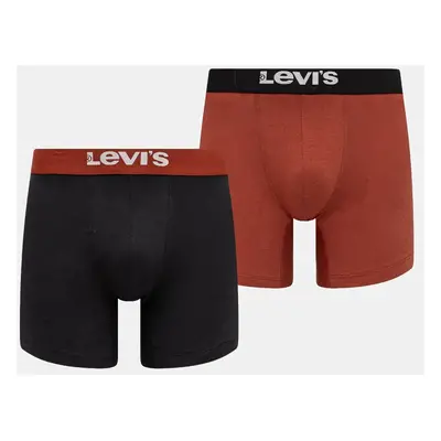 Boxerky Levi's 2-pack oranžová barva, 37149-1090