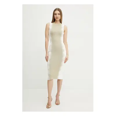 Šaty Herve Leger Ruby zlatá barva, midi, CBI8498804