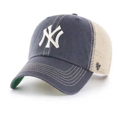 Kšiltovka 47brand MLB New York Yankees tmavomodrá barva, vzorovaná