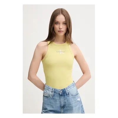 Top Calvin Klein Jeans dámský, žlutá barva, J20J225301