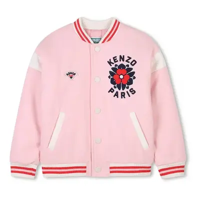 Dětská vlněná bomber bunda Kenzo Kids oranžová barva, K60984