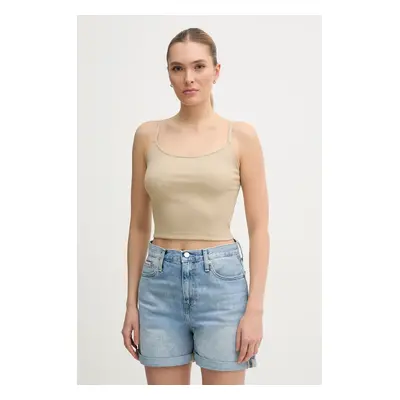 Top Calvin Klein Jeans béžová barva, J20J225312