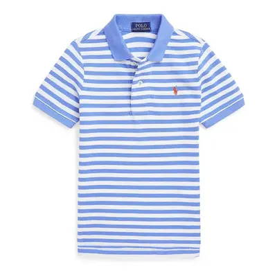 Dětská bavlněná polokošile Polo Ralph Lauren modrá barva, 322964150001