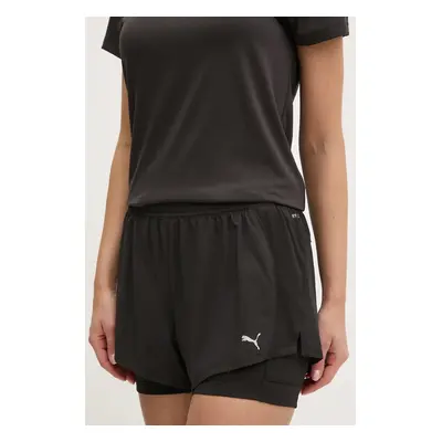 Běžecké šortky Puma Velocity černá barva, medium waist, 526588