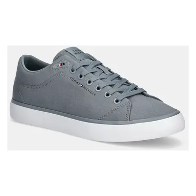 Tenisky Tommy Hilfiger TH HI VULC LOW CORE CANVAS šedá barva, FM0FM05396