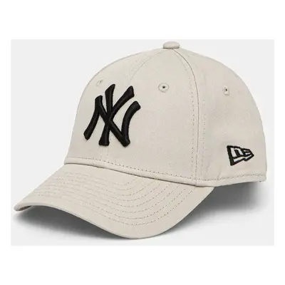 Dětská bavlněná kšiltovka New Era NEW YORK YANKEES béžová barva, s aplikací, 12745557