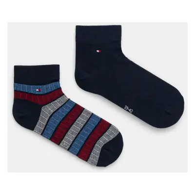 Ponožky Tommy Hilfiger 2-pack pánské, tmavomodrá barva, 701232936