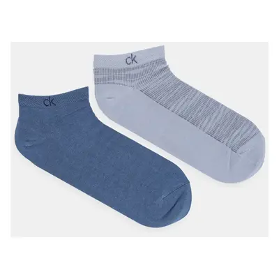 Ponožky Calvin Klein 2-pack pánské, modrá barva, 701232663