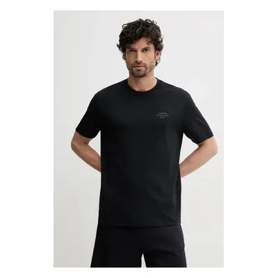 Bavlněné tričko Armani Exchange tmavomodrá barva, s potiskem, XM000752 AF12308