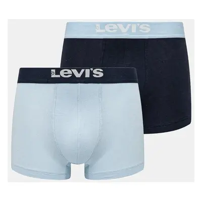 Boxerky Levi's 2-pack pánské, modrá barva, 37149-1092