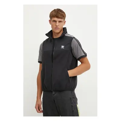 Vesta adidas Originals Fleece Vest černá barva, IZ4799