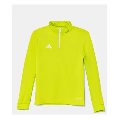 Dětská mikina adidas Performance zelená barva, hladká, HC5060