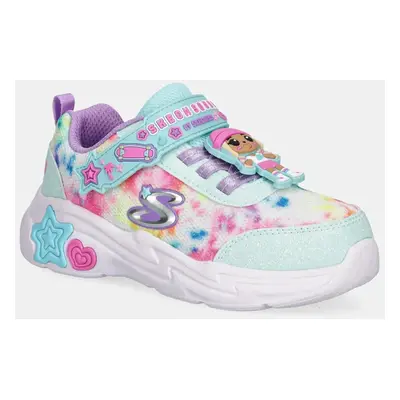 Dětské sneakers boty Skechers SNUGGLE SNEAKS tyrkysová barva, 302214N