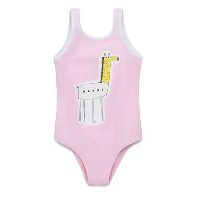 Jednodílné plavky pro miminko Marni MM16B SWIMSUIT růžová barva, M01395