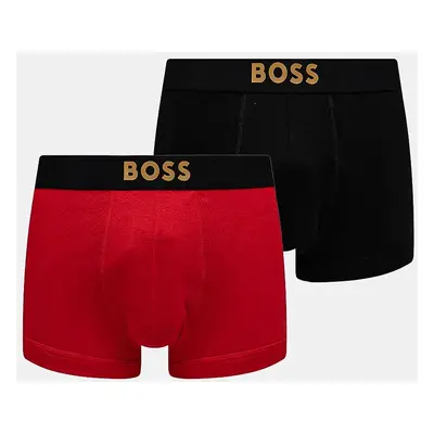 Bavlněné boxerky BOSS 2-pack červená barva, 50524544