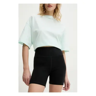 Kraťasy By Malene Birger SIOLA dámské, černá barva, hladké, high waist, 102371