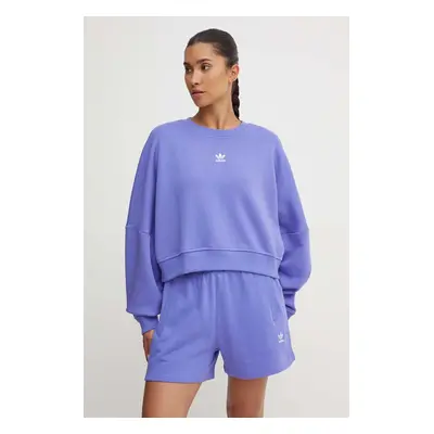 Mikina adidas Originals dámská, fialová barva, hladká, IY2543