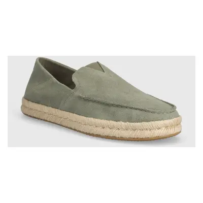 Semišové espadrilky Toms Alonso Loafer Rope zelená barva, 10020874