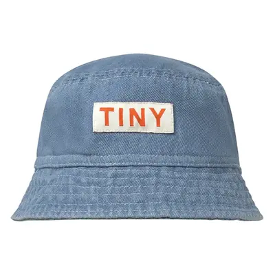 Dětský bavlněný klobouk Tinycottons DENIM BUCKET HAT modrá barva, SS25-419