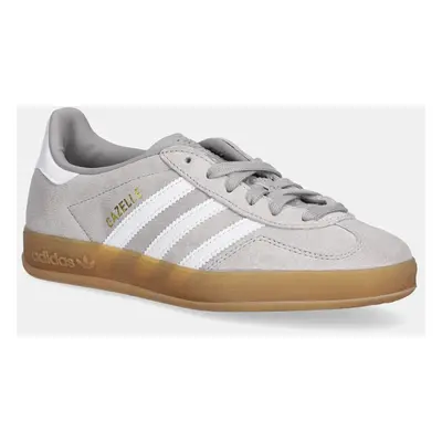 Semišové sneakers boty adidas Originals Gazelle Indoor šedá barva, JQ0176