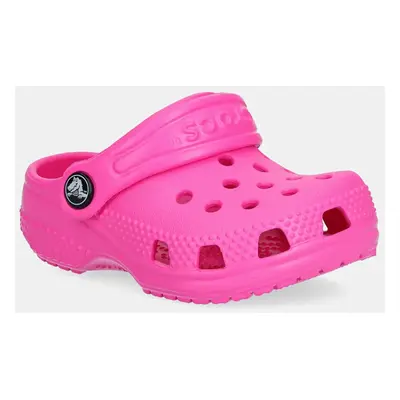 Dětské pantofle Crocs CROCS LITTLES růžová barva