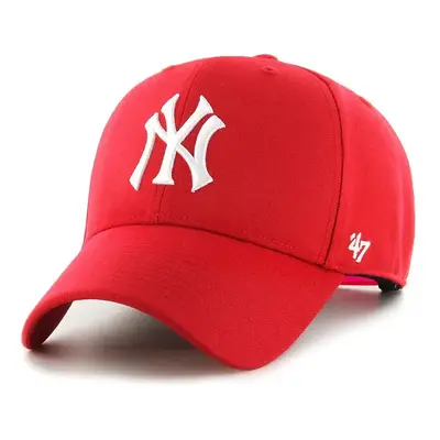 Kšiltovka 47 brand MLB New York Yankees červená barva, s aplikací, B-MVPSP17WBP-RDB