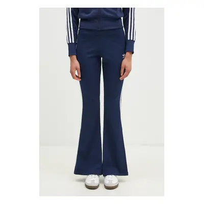 Tepláky adidas Originals Flared Leggings tmavomodrá barva, vzorované, JD4602