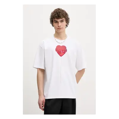 Bavlněné tričko Fiorucci Lollipop Heart Print Boxy Fit T-Shirt bílá barva, s potiskem, U02SPTSH1