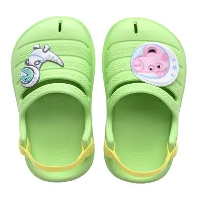 Pantofle Havaianas CLOG PEPPA PIG zelená barva