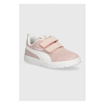 Dětské sneakers boty Puma Courtflex V3 Mesh PS růžová barva, 398086