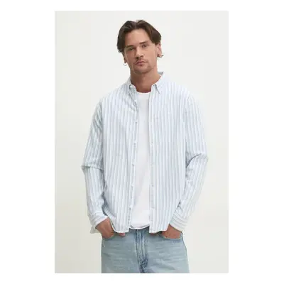 Košile Hollister Co. pánská, modrá barva, regular, s límečkem button-down, KI325-5116