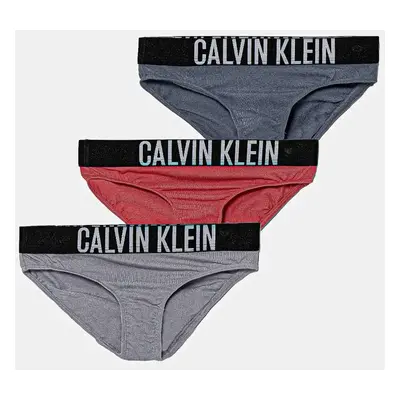 Dětské kalhotky Calvin Klein Underwear 3-pack šedá barva, G80G800730