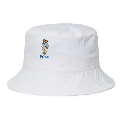 Dětský bavlněný klobouk Polo Ralph Lauren bílá barva, 323945504001