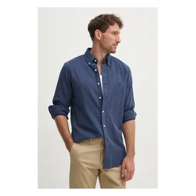 Bavlněná košile Polo Ralph Lauren modrá barva, regular, s límečkem button-down, 710953352