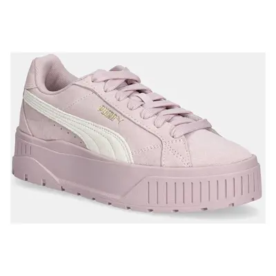 Semišové sneakers boty Puma Karmen II fialová barva, 397457