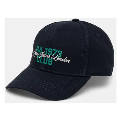 Bavlněná baseballová čepice Pepe Jeans TALBOT CAP tmavomodrá barva, PM040570