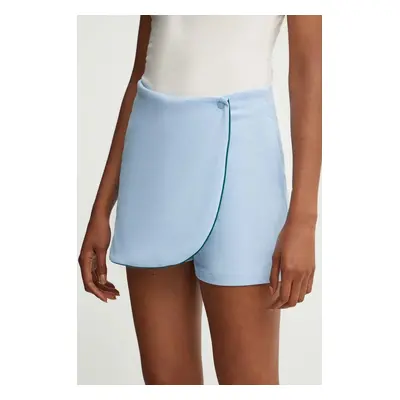 Bavlněná kalhotová sukně adidas Originals Skort 80s high waist, JC6171