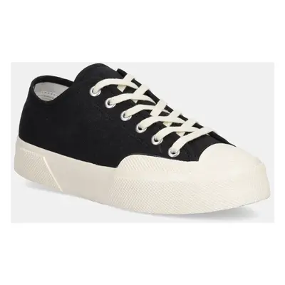 Tenisky Superga WORKS LOW CUT COTTON CANV černá barva, S51347W