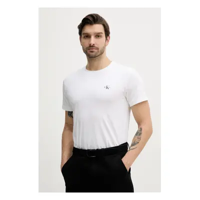 Bavlněné tričko Calvin Klein Jeans 2-pack zelená barva