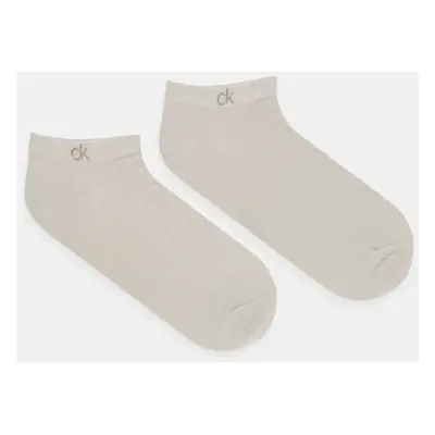 Ponožky Calvin Klein 2-pack pánské, béžová barva, 701233245