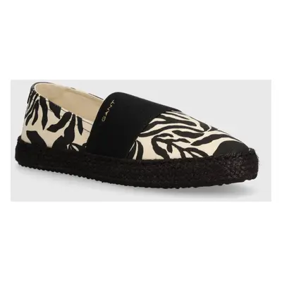 Espadrilky Gant Raffiaville černá barva, 28569608.G039