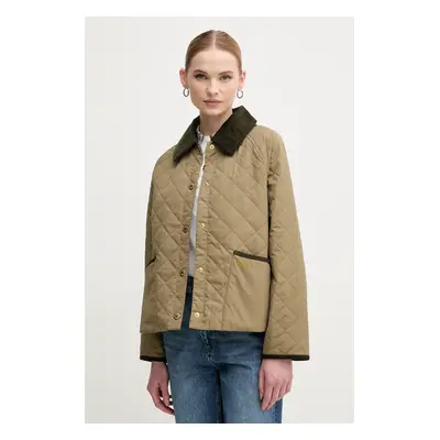 Bunda Barbour Anise zelená barva, přechodná, oversize, LQU1813GN32