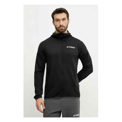 Sportovní mikina adidas TERREX Xperior černá barva, s kapucí, JE1346