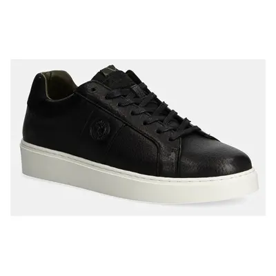 Kožené sneakers boty Barbour Ponting černá barva, MFO0779BK31