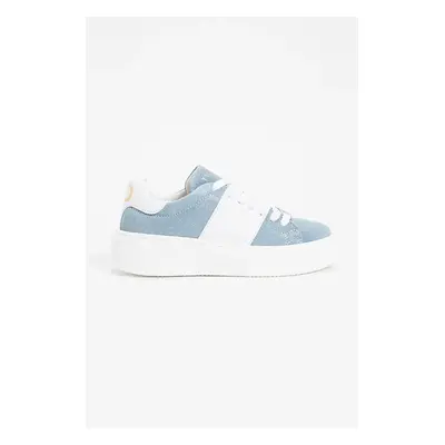 Dětské semišové sneakers boty Twinset modrá barva, 251GCJ01C