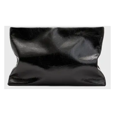 Kožené psaníčko AllSaints BETTINA CLUTCH černá barva, W393XB