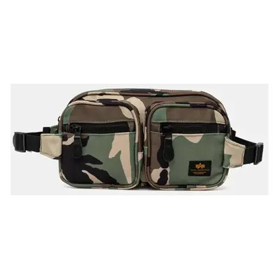 Ledvinka Alpha Industries Label Waist Bag zelená barva, 156943