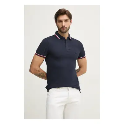 Polo tričko Tommy Hilfiger tmavomodrá barva, MW0MW37346