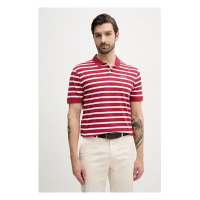 Bavlněné polo tričko Pepe Jeans BARRET červená barva, PM542241